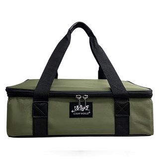 FAD IGT單口爐收納包, 戶外潮流風格配色, 皮製加厚把手, 軍綠色, 1個