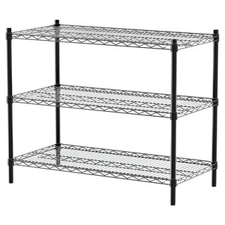 dayneeds 日需百備 荷重型 烤漆三層架 鐵力士架 收納層架 鐵架, 黑色, 1個