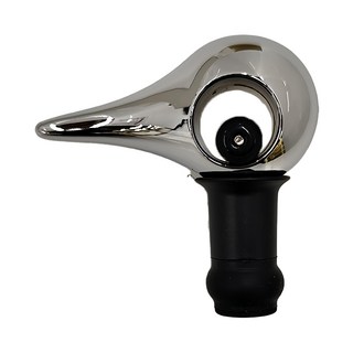 ZONE DENMARK Rocks鳥嘴造型酒瓶塞 金屬 樹脂材質 尺寸L6.4xW3.2xH6.2cm, 亮銀色, 1個