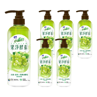 毛寶 小蘇打果淨酵素洗滌液體皂，食器蔬果用 麝香葡萄香氛, 700g, 6瓶