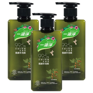 一滴淨 親膚好閨密天然手洗精 99.5%天然有機 法國ECOCERT驗證 含蘆薈 溫和不刺激 有效潔淨私密衣物, 500ml, 3瓶
