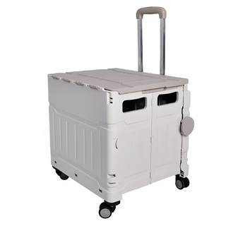 Life+ 多功能秒開收折疊式購物車 四輪款升級重量版, 素色, 1個