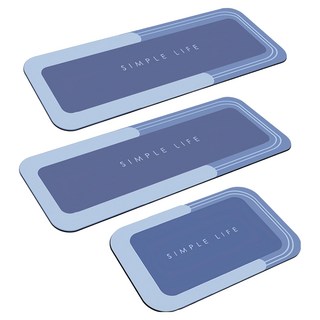 寢室安居 買2送1軟式珪藻土廚房地墊3件組, 甜蜜的家, 1組