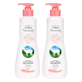Leivy 羊奶身體潤膚乳 雙重保濕 含山羊奶和牛奶蛋白 適用於非常乾燥的皮膚, 350ml, 2瓶