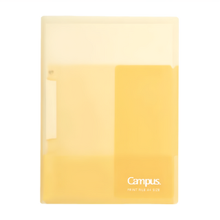 KOKUYO 國譽 Campus A4反摺式便利文件夾, 減少體積設計, 如筆記本般翻閱, 可夾住10張紙, 薑黃, 1個