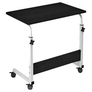 簡約升降可移動邊桌, 鋼管烤漆, MOF纖維板, 桌面60x40cm, 高度70~90cm, 蘋果木/暖白/高雅木/黑拉絲