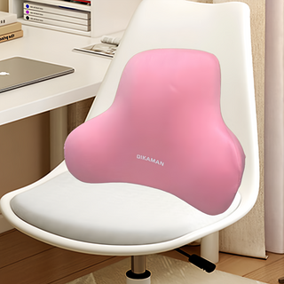 舒腰高回彈辦公室記憶棉靠墊, 亮粉色