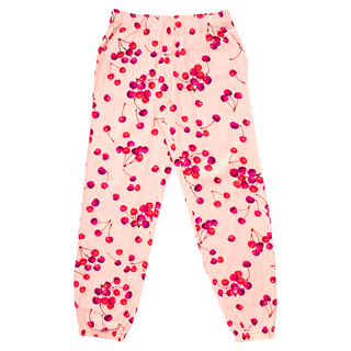 CARET 女款 休閒長褲, 櫻桃印花, S, 櫻桃粉