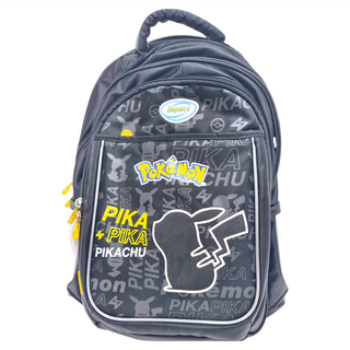 impact 怡寶 寶可夢成長型書包 皮卡丘 適合身高130cm以上, 29 x 42 x 16cm, 黑色