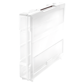 livinbox OF-1416 少格子 空盒 404W x 349D x 73H mm PP聚丙烯, 霧透 本體 + 白色 把手, 1個