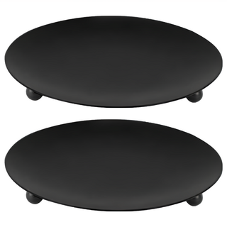 隔熱蠟燭底座 Set, 黑色, 11*11*2cm, 不鏽鋼材質