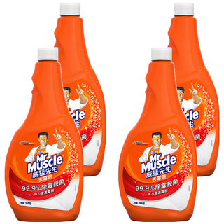 Mr Muscle 威猛先生 去霉劑 補充瓶 99.9%除霉殺菌 強力渗透霉根, 500g, 4瓶