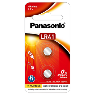 Panasonic 鹼性鈕扣電池 LR-41TW/2B, 2顆, 1組
