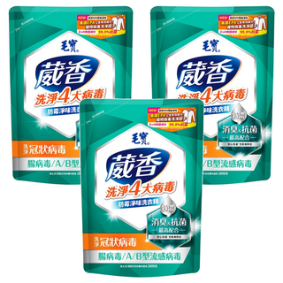 毛寶 葳香抗菌洗衣精補充包 防霉淨味 特濃 消臭&抗菌, 2kg, 3包