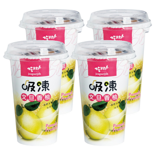 吃果籽 吸凍飲 文旦香柚, 台灣在地水果, 不含防腐劑, 人工色素, 消泡劑, 220g, 4個