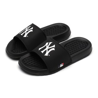 MLB 美國職業棒球大聯盟 紐約洋基軟墊拖鞋, 黑色的, 240