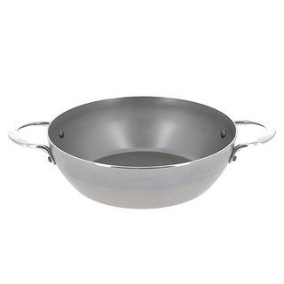 de Buyer 畢耶 原礦蜂蠟系列 雙握耳深煎炒鍋 鐵鍋, 28cm, 1個