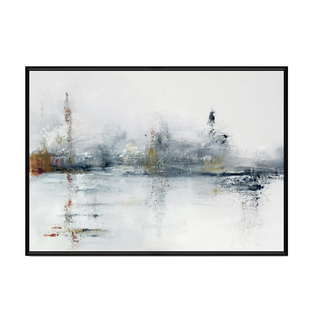 雪景 黑色 畫布 PS環保樹脂框 油畫布+松木內框, 30 x 40cm, 1個