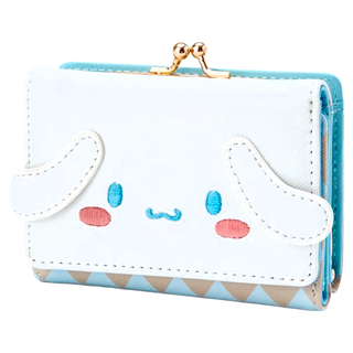 Cinnamoroll 大耳狗喜拿 WOONUE Cinnamoroll刺繡皮革短夾錢包 136g