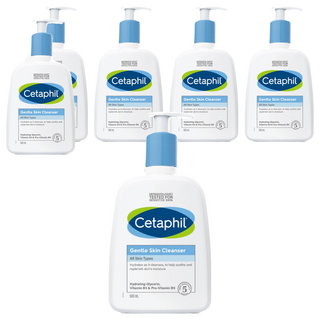 Cetaphil 舒特膚 溫和潔膚乳 500ml，含維他命B3、B5，臉部和身體皆適用, 6瓶