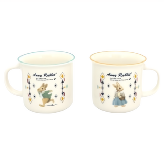 Anny Rabbit 安妮兔 仿琺瑯陶瓷直身杯 2入, 400ml, BC-3047A, 1盒