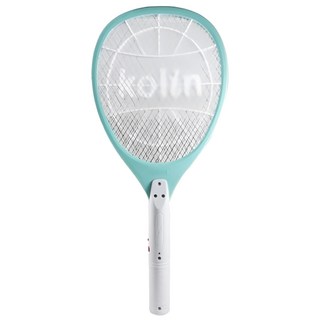 Kolin 歌林 三層網充電式電蚊拍 18650電池適用, 藍綠色 + 白色