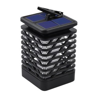 太陽能LED仿火焰草坪燈 長方形, 黑色, 1個