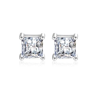 Enclair 女款氧化鋯方形鑽石耳環