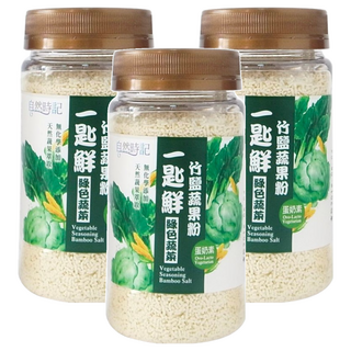 Nature Time 自然時記 一匙鮮 竹鹽蔬果粉 綠色蔬菜, 120g, 3罐