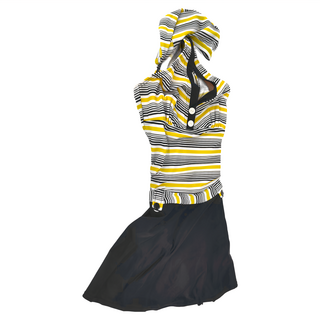 TRAVEL FOX 連身帶裙泳衣, 附泳帽, 活動式罩杯, M, C1771393202