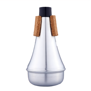 KingRosa 小喇叭 弱音器 帶三條軟木 減小共振提升音質 體積小巧方便攜帶, 1個, 銀色