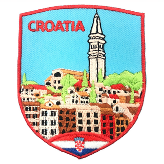 A-ONE 匯旺 城市地標造型刺繡 NO.453 克羅埃西亞, 7.5 X 6 CM 刺繡布貼, 彩色, 1個