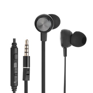 E-books S98線控接聽入耳式耳機，附音量調節器，隱藏式麥克風, E-EPA203, 黑色