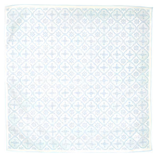 in Blooom 印花樂 包布巾 玻璃海棠 棉 45 x 45cm 台灣製, 雲朵灰藍