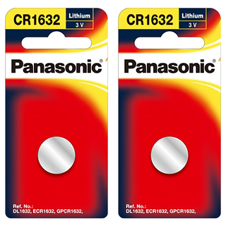 Panasonic 台灣公司貨 鋰鈕扣電池 CR-1632, 1入, 2組