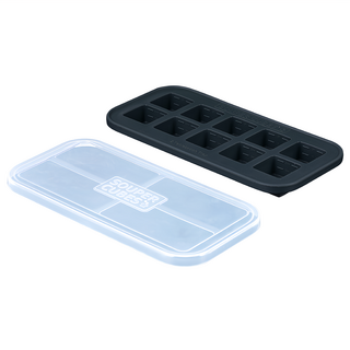 SOUPER CUBES 多功能食品級矽膠保鮮盒 10格 曜石灰 安全無毒, 1入, 1個