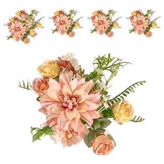 快豹 Dyli大麗 仿真花束 Set 6個 大麗仿真花束, 香檳金