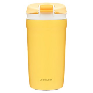LocknLock 樂扣樂扣 繽紛316不鏽鋼兩用保溫杯, 耀眼黃, 430ml, 1個