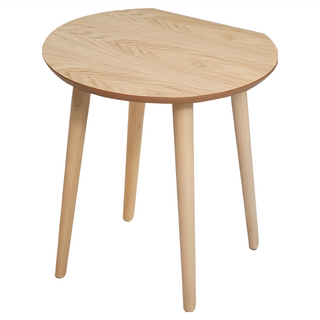 HomeMax D型木製茶几邊桌, 45 x 40 x 47 cm, F01-001NA, 1個