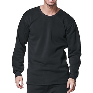 MI MI LEO 台製保暖刷毛居家保暖上衣, 黑色