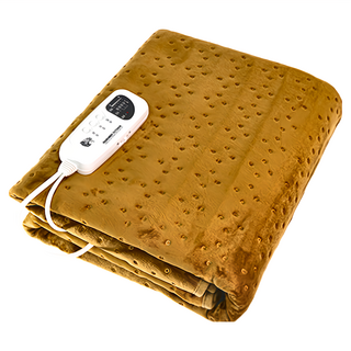 LOHACAMP 樂活不露 石墨烯溫控雙人電熱毯, 分離式遙控器，100%聚酯纖維，可機洗