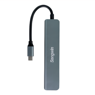 Songwin 尚之宇 7 in 1多功能集線器 12.9 x 2.7 x 1cm 43g, 灰色, 1個