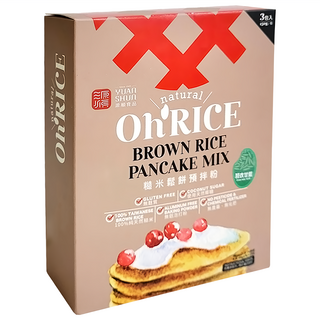 源順食品 羽衣甘藍糙米鬆餅粉, 100%天然糙米, 無麩質, 無鋁泡打粉, 450g, 1盒