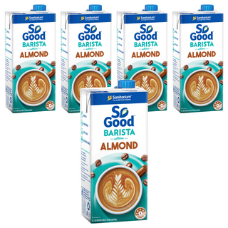 So Good 咖啡師杏仁奶, 可拉花，熱量比鮮奶少50%，澳洲知名品牌, 1L, 5瓶