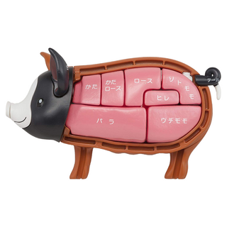 MegaHouse 百萬屋 買一頭豬 黑毛豬趣味拼圖，42零件, MH512439, 1盒, 100 x 41 x 61mm