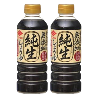 Sanbishi 純生醬油, 整粒大豆生磨製法, 無添加食品添加物, 香醇美味!, 500ml, 2瓶
