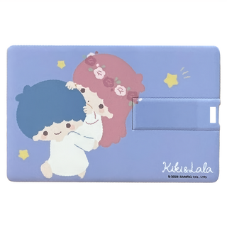 Sanrio 三麗鷗 雙星仙子 卡片式USB2.0 插畫風格隨身碟 Haushin01, 128GB, 1個