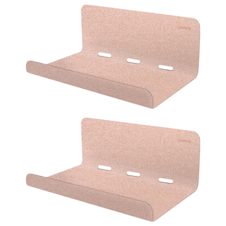 LHiDS EasyHouse 微型壁掛式彎折層架 黏貼版, 玫瑰粉, 2個