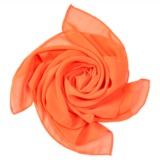 奧福打擊音樂教具律動紗巾絲巾45cm 兒童音樂啟蒙 打擊樂器配件, 橘色, 1條