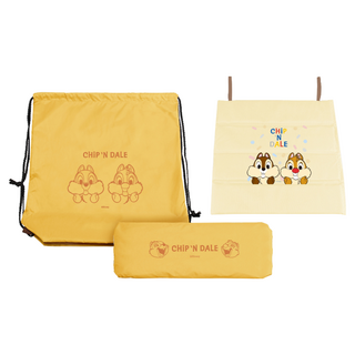 Disney 迪士尼 奇奇蒂蒂 開心果折疊坐墊收納袋組